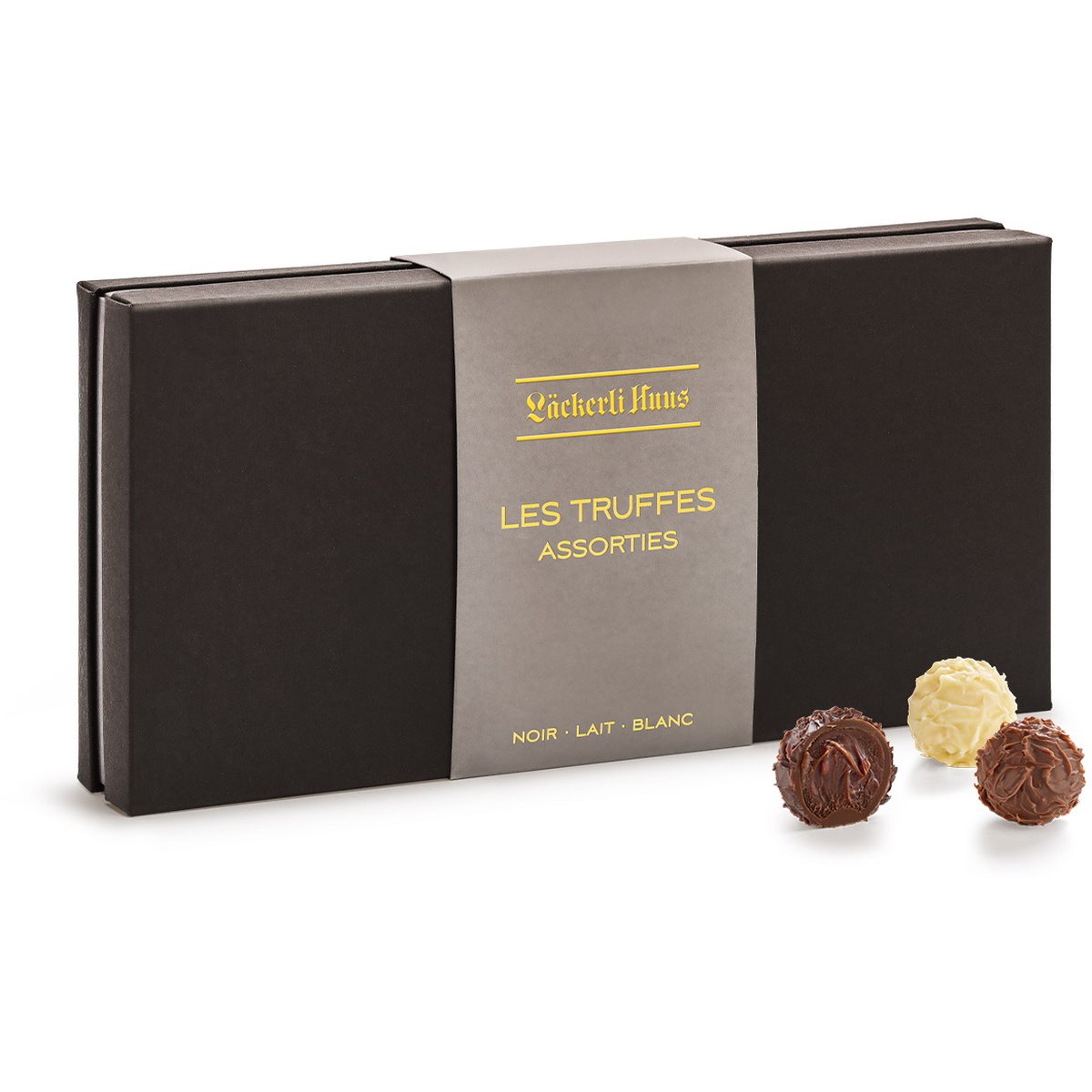 Les Truffes assorties noir/lait/blanc en exquis chocolat