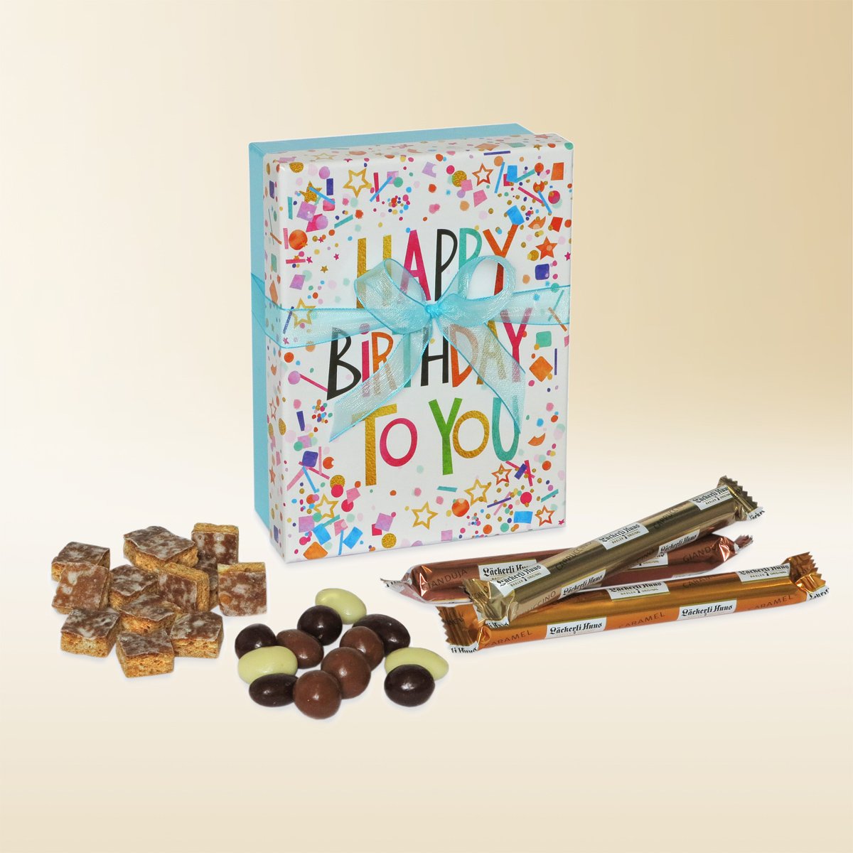 Geburtstagsgeschenk Box mit süsser Füllung