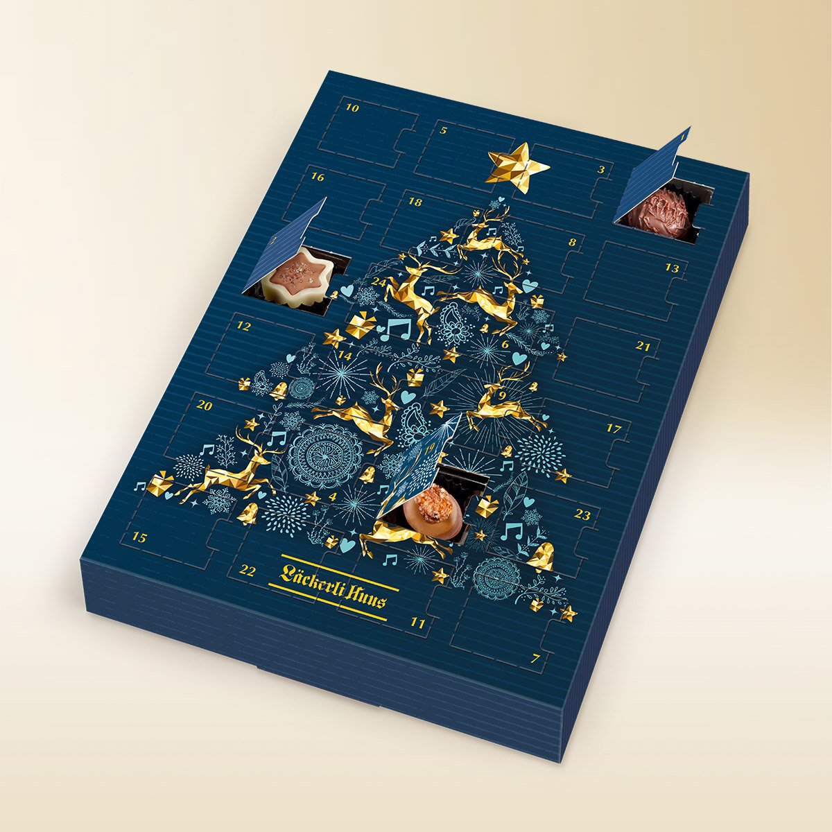 Pralines and truffes Advent calendar 245g