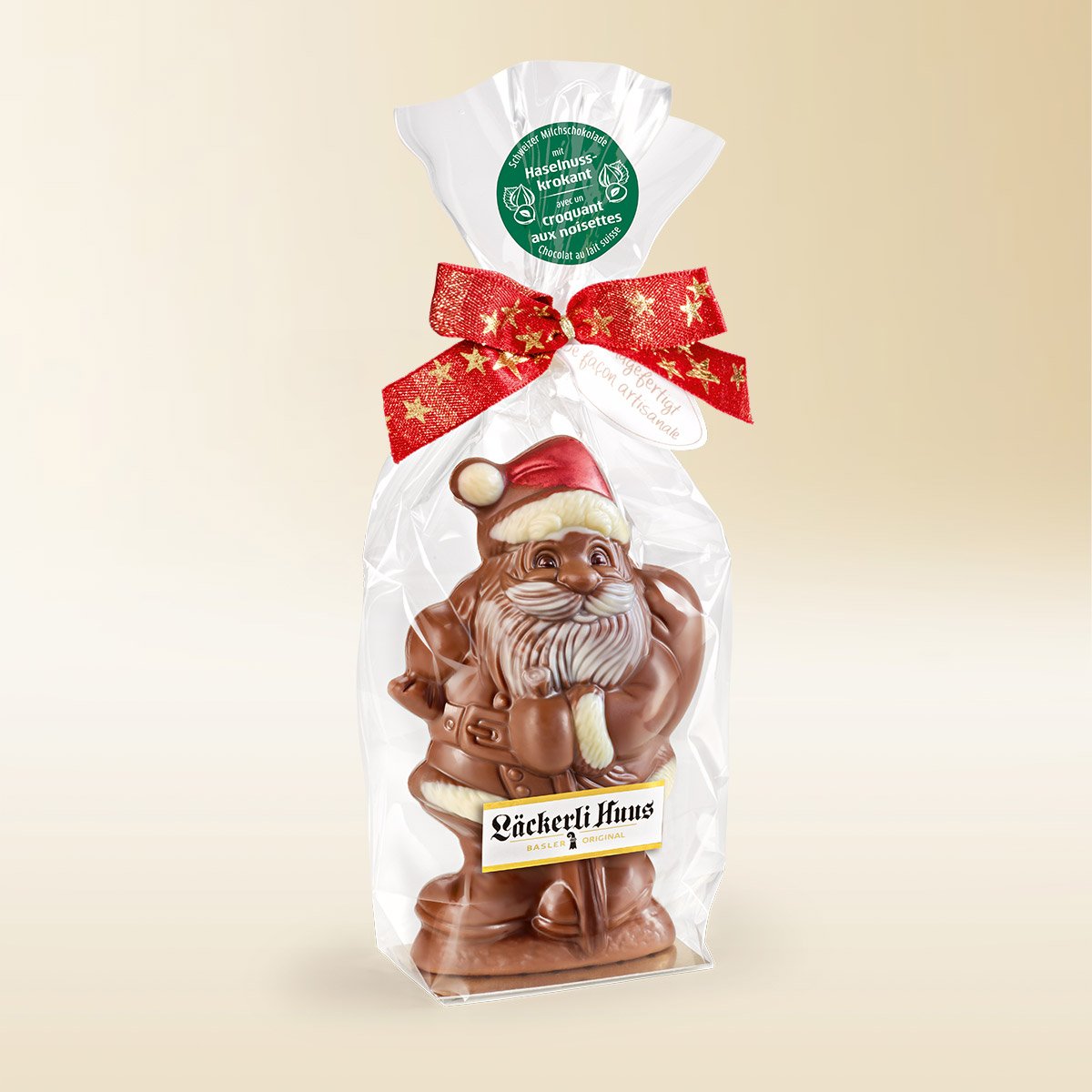 Chocolat Weihnachtsmann avec croquant aux noisettes 85g