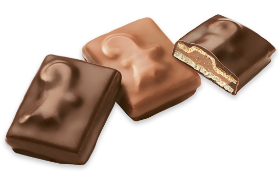 Divers produits à base de chocolat