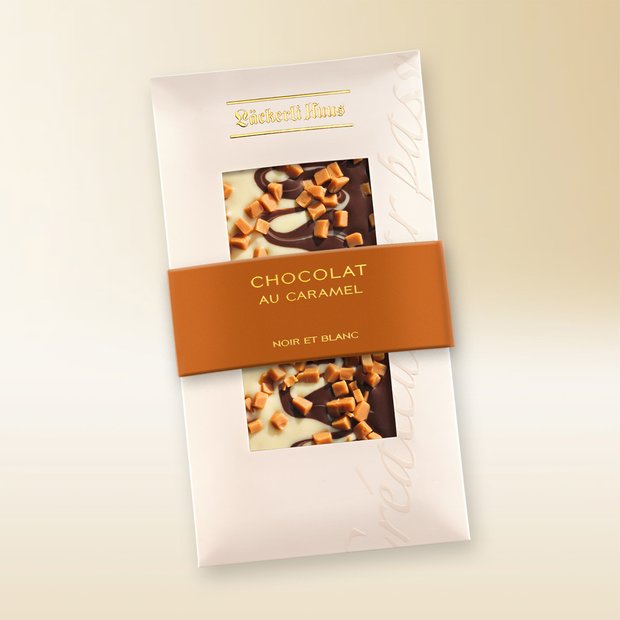 Chocolat au caramel noir et blanc 100g