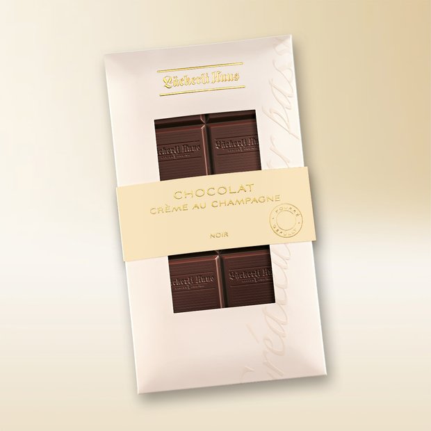 Chocolat crème au champagne noir 100g
