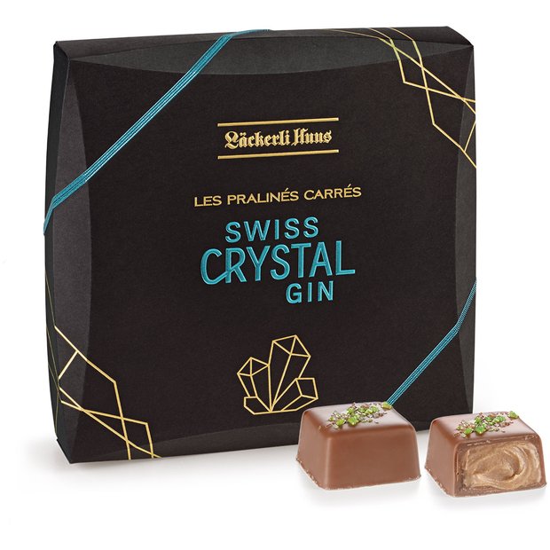 Les Pralinés Carrés au Swiss Crystal Gin 90g