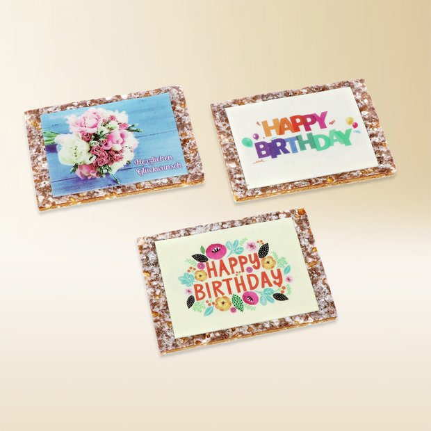 Läckerli postcard Birthday 110g