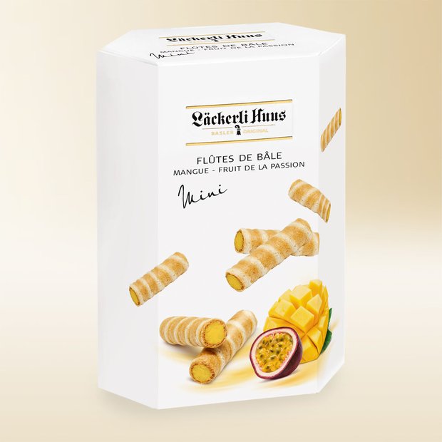 Flûtes de Bâle Mini mango-passion fruit, 155g