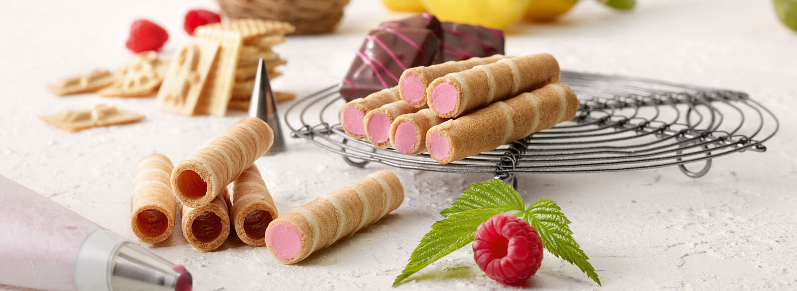 Flûtes de Bâle Waffelrollen